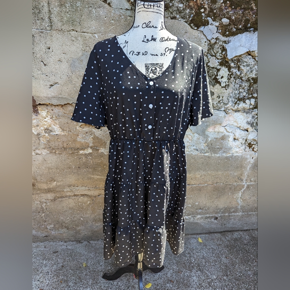 Black and White Polka Dot Dress.